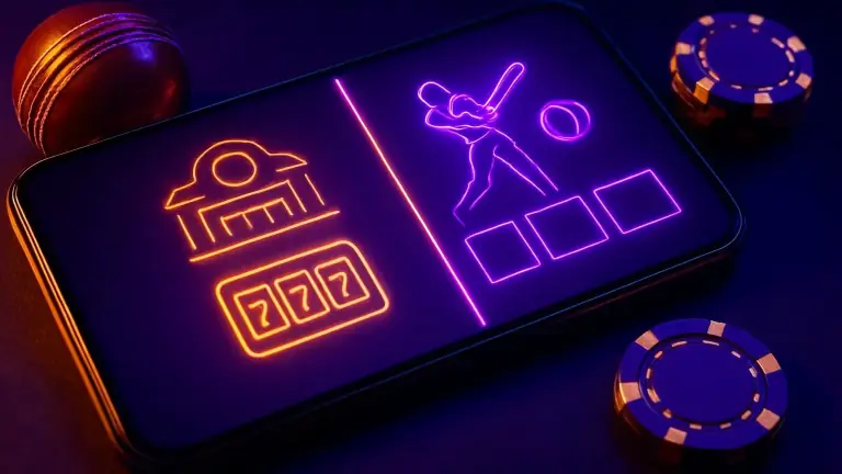 Player browsing BDTWIN casino and cricket betting games on a smartphone